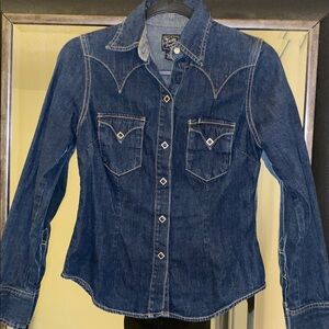 Lucky Brand Dark Blue Cotton Shirt